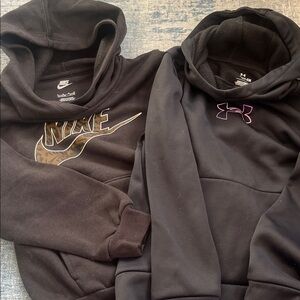Nike Black Hoodie with White Logo